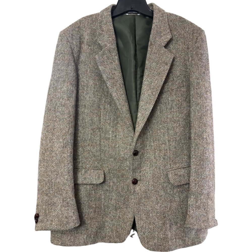 Harris Tweed Genuine Made in England 100% Wool Blazer Size 40 L